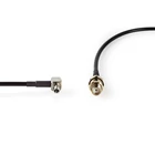 Kép 1/3 - Nedis SMA kábel, SMA aljzat - TS9, 50 Ohm, 0.20m, CSGB02125BK02