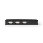 Kép 3/5 - Nedis UHUBU2730BK aktív 7 portos USB HUB, USB 2.0, 5V táp
