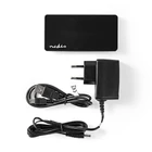 Kép 1/5 - Nedis UHUBU2730BK aktív 7 portos USB HUB, USB 2.0, 5V táp