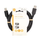 Kép 3/3 - Nedis CCGL60100BK20 USB2.0, USB A - B kábel, 480Mbs, 10W, hossz 2m