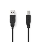 Kép 2/3 - Nedis CCGL60100BK30 USB2.0, USB A - B kábel, 480Mbs, 10W, hossz 3m