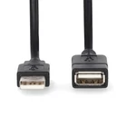 Kép 2/3 - Nedis CCGL60010BK20 USB hosszabító / toldó kábel, USB2.0, hossz: 2m