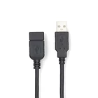 Kép 1/3 - Nedis CCGL60010BK20 USB hosszabító / toldó kábel, USB2.0, hossz: 2m