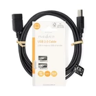 Kép 3/3 - Nedis CCGL60010BK20 USB hosszabító / toldó kábel, USB2.0, hossz: 2m