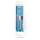 Kép 3/3 - Nedis CAGB24020BK02 sztereo audio kábel, 1x RCA aljzat - 2x RCA dugó, 0,20m