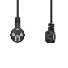 Kép 2/3 - Nedis táp kábel IEC-320-C13, 3 x 0.75 mm, pipa csatlakozó, hossz 2m, CEGL10020BK20