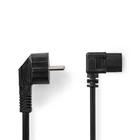Kép 1/3 - Nedis táp kábel IEC-320-C13, 3 x 0.75 mm, pipa csatlakozó, hossz 2m, CEGL10020BK20