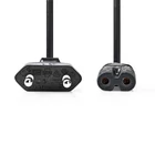 Kép 2/3 - Nedis CEGL11040BK50 táp kábel IEC-320-C7, 2 x 0.75 mm, hossz 5m