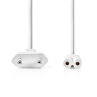 Kép 2/3 - Nedis CEGL11040WT50 táp kábel IEC-320-C7, 2 x 0.75 mm, hossz 5m, fehér