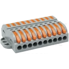 Kép 1/3 - Csavar nélküli vezetékösszekötő, toldó, nyitható  0,5-4mm2, 32A, 400VAC 10P