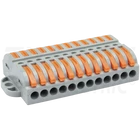 Kép 1/3 - Csavar nélküli vezetékösszekötő, toldó, nyitható  0,5-4mm2, 32A, 400VAC 12P