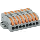 Kép 1/3 - Csavar nélküli vezetékösszekötő, toldó, nyitható  0,5-4mm2, 32A, 400VAC 8P