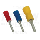 Kép 1/2 - Szigetelt csapos saru, ónozott elektrolitréz, piros  1,5mm2, (l1=12mm, d1=1,8mm), PVC