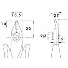 Kép 3/3 - Vágófogó 128 mm Precíziós