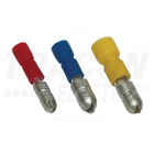 Kép 1/2 - Szigetelt hengeres csatlakozó dugó, elektrolitréz, kék  2,5mm2, (d1=2,3mm, d2=5mm), PVC