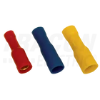 Kép 1/2 - Szigetelt hengeres csatlakozó aljzat, elektrolitréz, piros  1,5mm2, (d1=1,8mm, d2=4mm), PVC