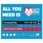 Kép 2/4 - RAPOO 192502, MULTIMODE "8050T" BLUETOOTH + 2,4GHZ BILLENTYŰZET + EGÉR SZETT, FEKETE