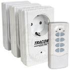 Kép 1/4 - Távkapcsolós csatlakozóaljzat, 3 aljzat, 1 távírányító  230VAC, 50Hz, 3600W, IP20, 433,92MHz