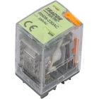 Kép 1/3 - Miniatűr teljesítményrelé tesztgombbal és állapotjelzéssel  24V DC / 2×CO (12A, 230V AC / 28V DC)