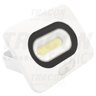 Kép 1/3 - SMD fényvető mozgásérzékelővel, fehér  10W, 4000K, IP65, 220-240V AC, 800lm, 110°, 3-10m, EEI=G