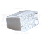 Kép 1/3 - Csavar nélküli vezetékösszekötő, átlátszó/szürke  8×0,5-2,5mm2, 450VAC, max. 16A