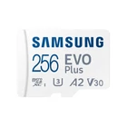 Kép 1/7 - SAMSUNG Memóriakártya, EVO Plus microSD kártya (2021) 256GB, CLASS 10, UHS-1, U3, V30, A2, + Adapter, R160/W