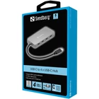 Kép 2/2 - SANDBERG USB-C tartozék, USB-C to 4 x USB-C hub