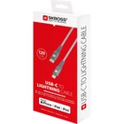 Kép 2/2 - SKROSS Steel Line szinkronkábel USB-C és Lighting csatlakozóval - 120 cm