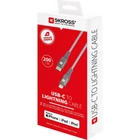 Kép 2/2 - SKROSS Steel Line szinkronkábel USB-C és Lightning csatlakozóval - 200 cm