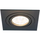 Kép 1/3 - Süllyesztett spot lámpatest, négyzetes, dönthető, fekete  93x93x24mm