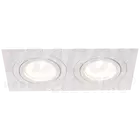 Kép 1/3 - Süllyesztett spot lámpatest, négyzetes, dönthető, fehér  173x93x24mm