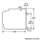 Kép 8/10 - Bosch HBG539EB0 SÜTŐ ELEKTROMOS BEÉPÍTHETŐ GŐZ FUNKCIÓVAL