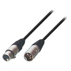 Kép 1/4 - Hangszóró Kábel XLR 3-Pólusú Dugó - XLR 3-Pólusú Aljzat 3.00 m Fekete