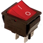 Kép 1/2 - Készülékkapcs., BE-KI, 2-pólus, piros, 0-I felirat, világító  16(6)A, 250V AC
