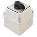 Kép 1/6 - Tokozott kézikapcsoló, BE-KI  400V, 50Hz, 20A, 2P, 5,5kW, 48×48mm, 90°, IP65