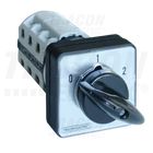 Kép 1/3 - Választókapcsoló, 0-1-2  400V, 50Hz, 20A, 2×4P, 5,5kW, 48×48mm, 60°