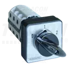 Kép 1/3 - Tokozott választókapcsoló, 0-1-2  400V, 50Hz, 63A, 2×3P, 18,5kW, 64×64mm, 60°, IP65