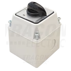 Kép 1/6 - Tokozott kézikapcsoló, BE-KI  400V, 50Hz, 20A, 3P, 5,5kW, 48×48mm, 60°, IP65