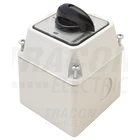 Kép 1/6 - Tokozott kézikapcsoló, BE-KI  400V, 50Hz, 25A, 2P, 7,5kW, 48×48mm, 90°, IP65
