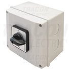 Kép 3/5 - Tokozott választókapcsoló, 0-1-2  400V, 50Hz, 25A, 2×3P, 7,5kW, 48×48mm, 90°, IP65