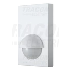 Kép 1/3 - Mozgásérzékelő, fali, lapos, fehér  230V, 50Hz, 180°, 1-12m, 10s-15min, 3-2000lux, IP44