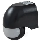 Kép 1/4 - Mozgásérzékelő, infra falra, fekete  230V, 50Hz, 180°, max. 12 m, 10s-12min, 3-2000lux, IP44