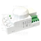 Kép 1/3 - Mozgásérzékelő, mikrohullámú, lámpába  230V, 50HZ, 5,8GHz, 360°, 1-8m, 10s-12min, 3-2000lux, IP20