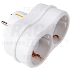 Kép 1/3 - Többférőhelyes átalakító csatlakozó, fehér  2×SCHUKO, max.16A, 250VAC