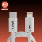 Kép 2/5 - Avax CB611W TÖLTŐKÁBEL USB-C - LIGHTNING 27W, MÁGNESES, FEHÉR