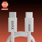 Kép 2/5 - Avax CB610W TÖLTŐKÁBEL USB-C 100W, MÁGNESES, FEHÉR