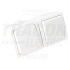 Kép 1/6 - Falon kívüli 2-áramkörös kapcsoló+csatlakozóaljzat  16A/250VAC, IP54, (105)