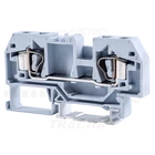 Kép 1/3 - Fázisvezető ipari sorozatkapocs, rugós, sínre, szürke  800V 41A 0.2-6 mm2 2P