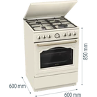 Kép 6/12 - Gorenje GKS6C71CLI TŰZHELY KOMBINÁLT