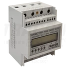 Kép 1/3 - LCD kijelzésű háromfázisú áramváltós fogyasztásmérő, 4 modul  400V / 5 A CT Pd=3W